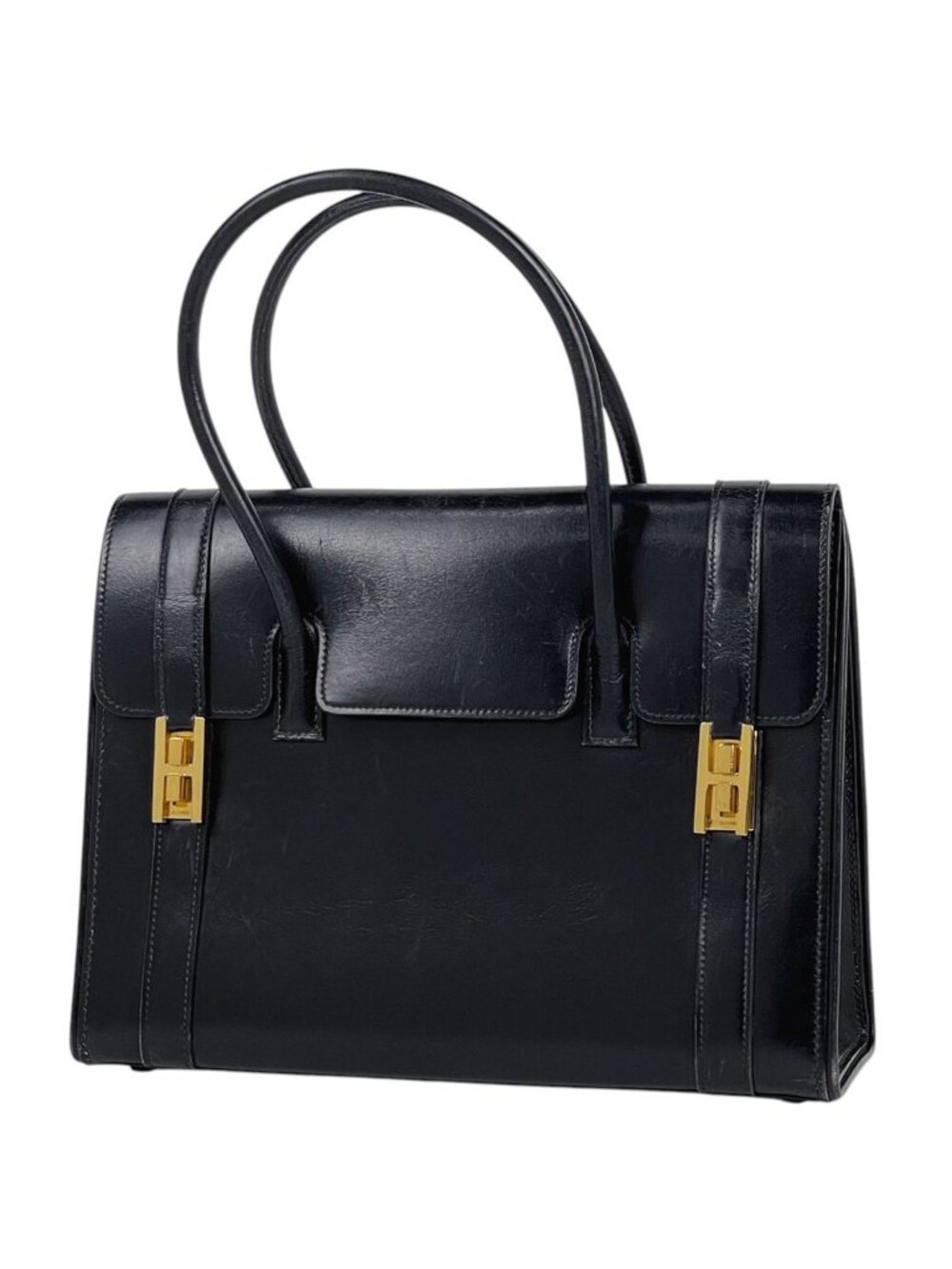 Hermes Handbag Drug 27 Box Calf Black